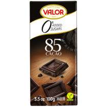 VALOR 85% Dark Chocolate 0% added Sugar