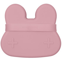We Might Be Tiny Bunny Snackie® Silicone Snack Box for Kids - Dusty Rose