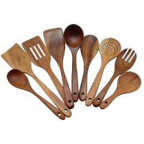 Woman-Kind Acacia Wooden Serving Spoons & Ladles Set
