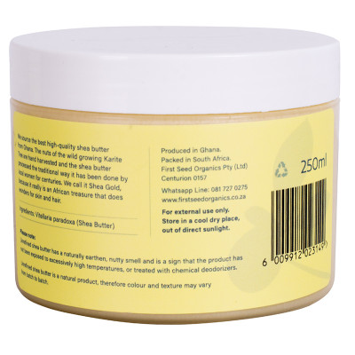 Buy First Seed Organics Unrefined Shea Butter 250ml Online | Faithful ...