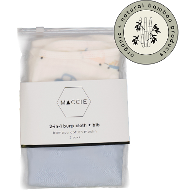 Buy Maccie 2-in-1 Burp Cloth + Bib - Beep Beep / Blue Online | Faithful ...