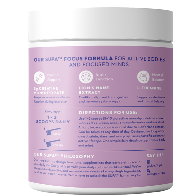 Buy Supa Creatine Focus - Lions Mane & L-Theanine Online | Faithful to ...