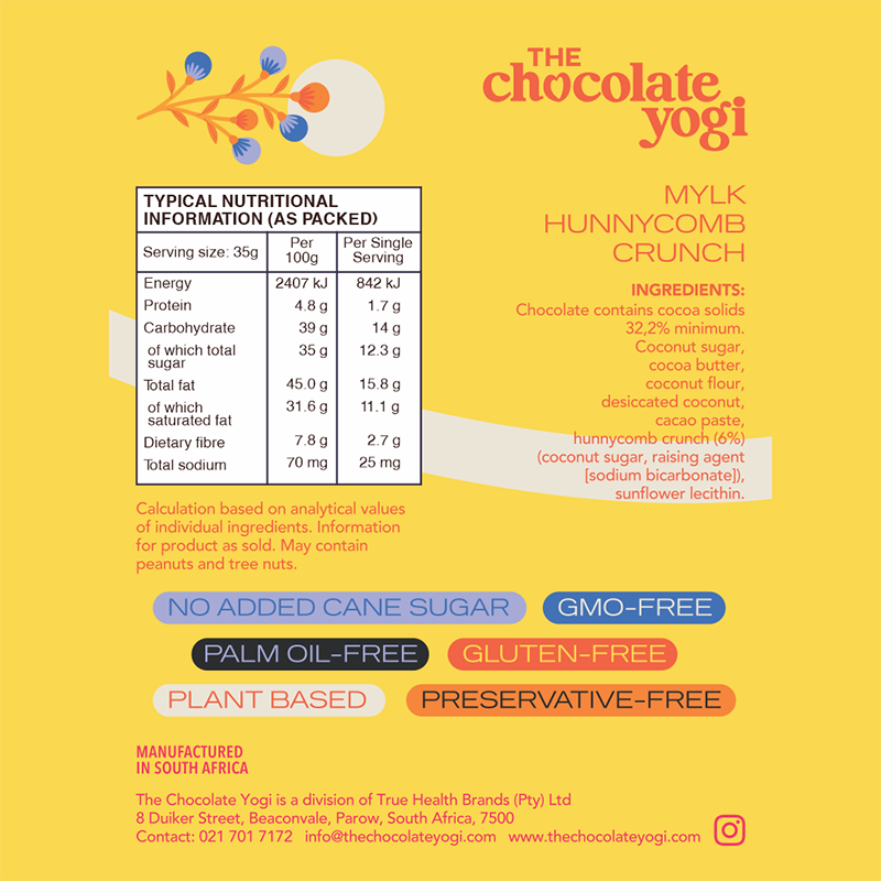 Buy The Chocolate Yogi Mylk Hunnycomb Crunch Chocolate Online
