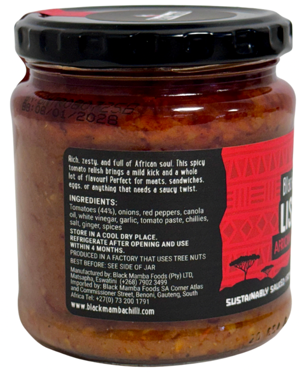 Buy Black Mamba Lishisa - African Tomato Relish Online | Faithful to Nature