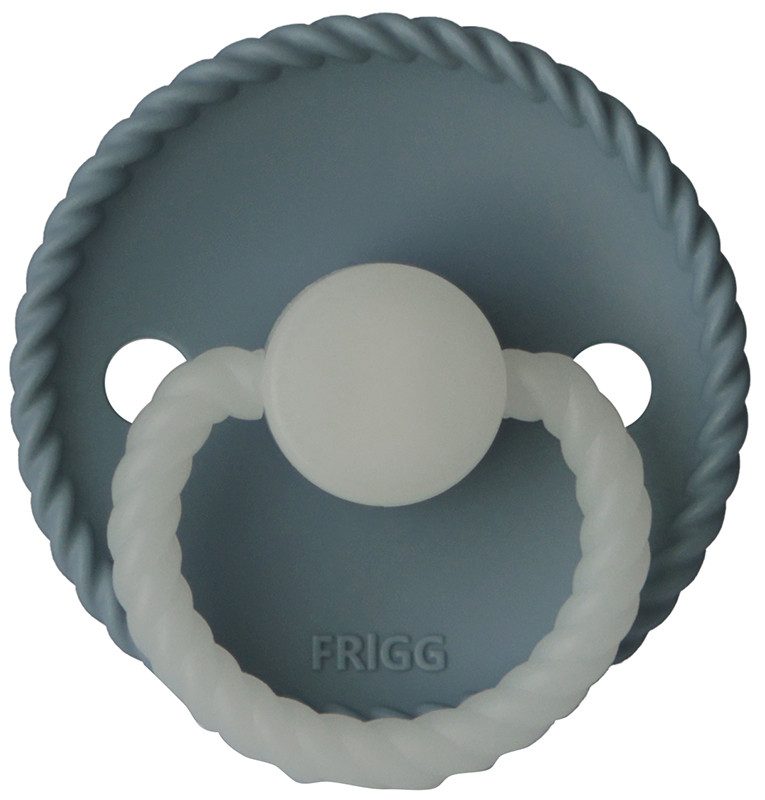 Buy FRIGG Silicone Glow In The Dark Moon Pacifier Size 2 - Stone Blue ...