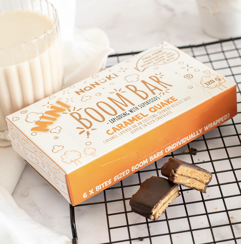 Buy Nanuki Caramel Quake Mini Boom Bars Online | Faithful to Nature