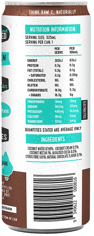 Buy Raw C Coconut Water - Chocolate Online | Faithful to Nature