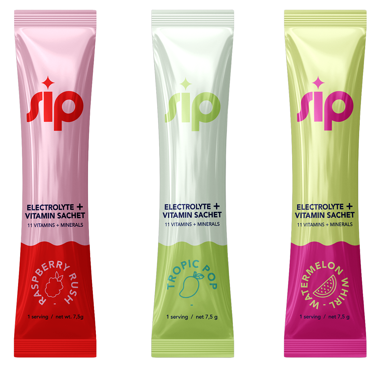 Buy Sip Daily Electrolyte & Vitamin Sachets Variety Edition 2 - Tropic ...