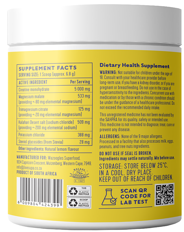 Buy Supa Creatine Hydrate - Electrolytes Online | Faithful to Nature