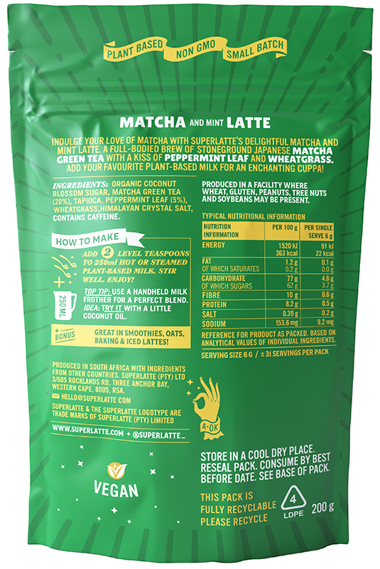 Buy Superlatte Matcha & Mint Online | Faithful to Nature