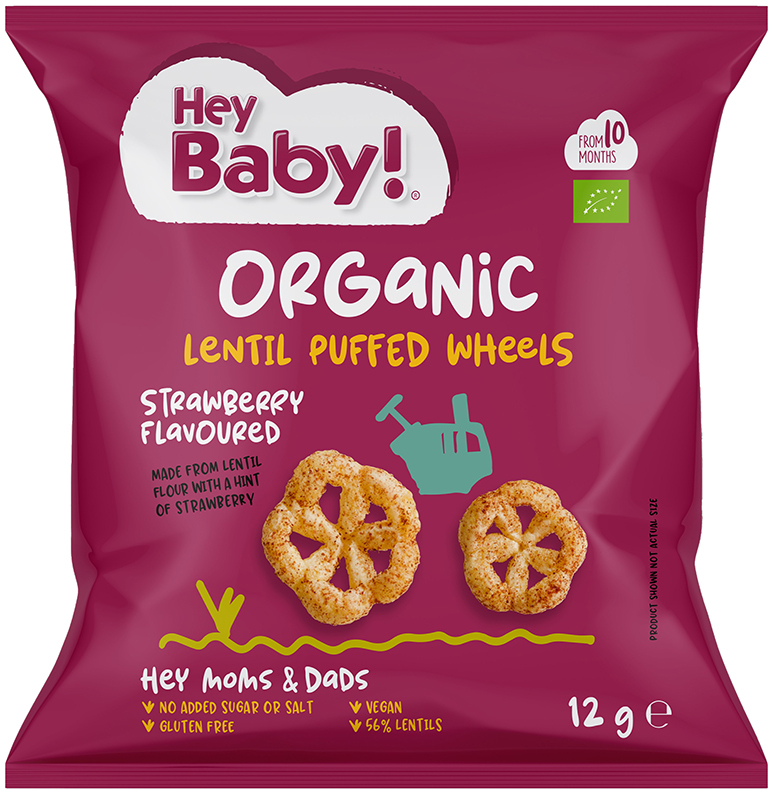 Buy Hey Baby! Strawberry & Beetroot Lentil Puffs Online | Faithful